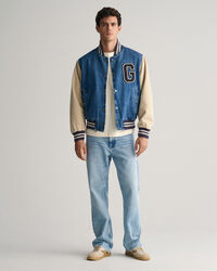 Veste en denim Varsity