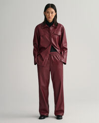 Pantalon relaxed fit en similicuir Pull-On