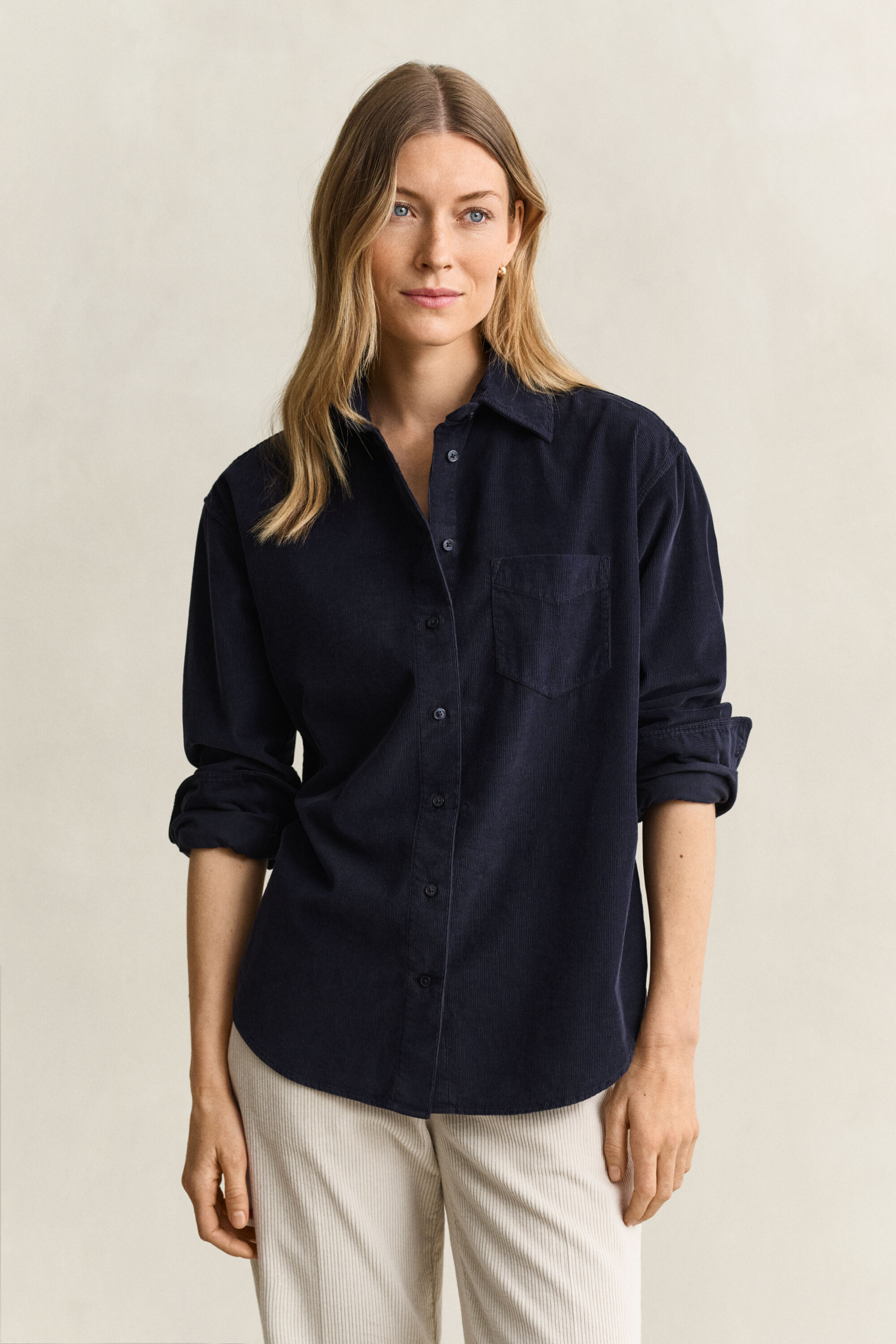 Relaxed corduroy hemd