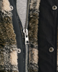 Veste zippée en polaire à carreaux