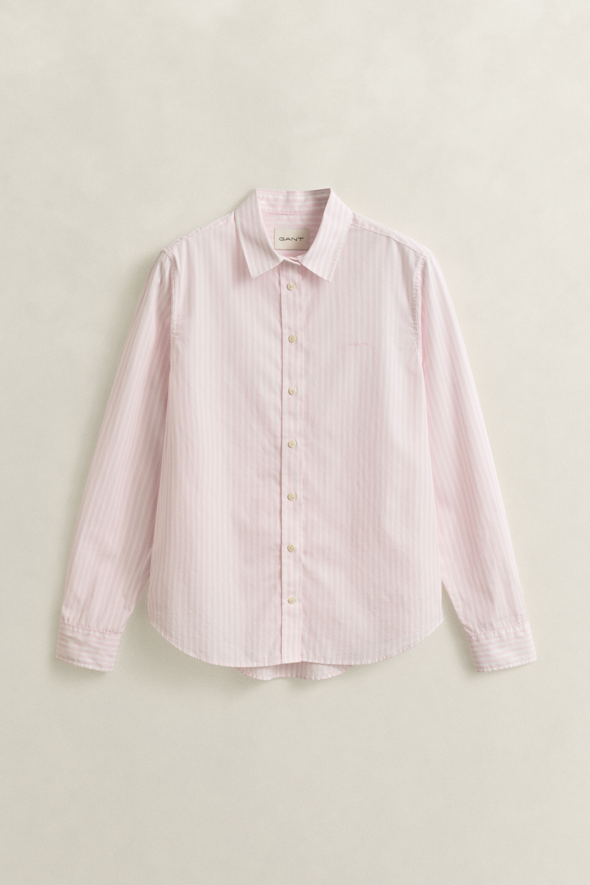 Chemise classique coupe regular en popeline à rayures