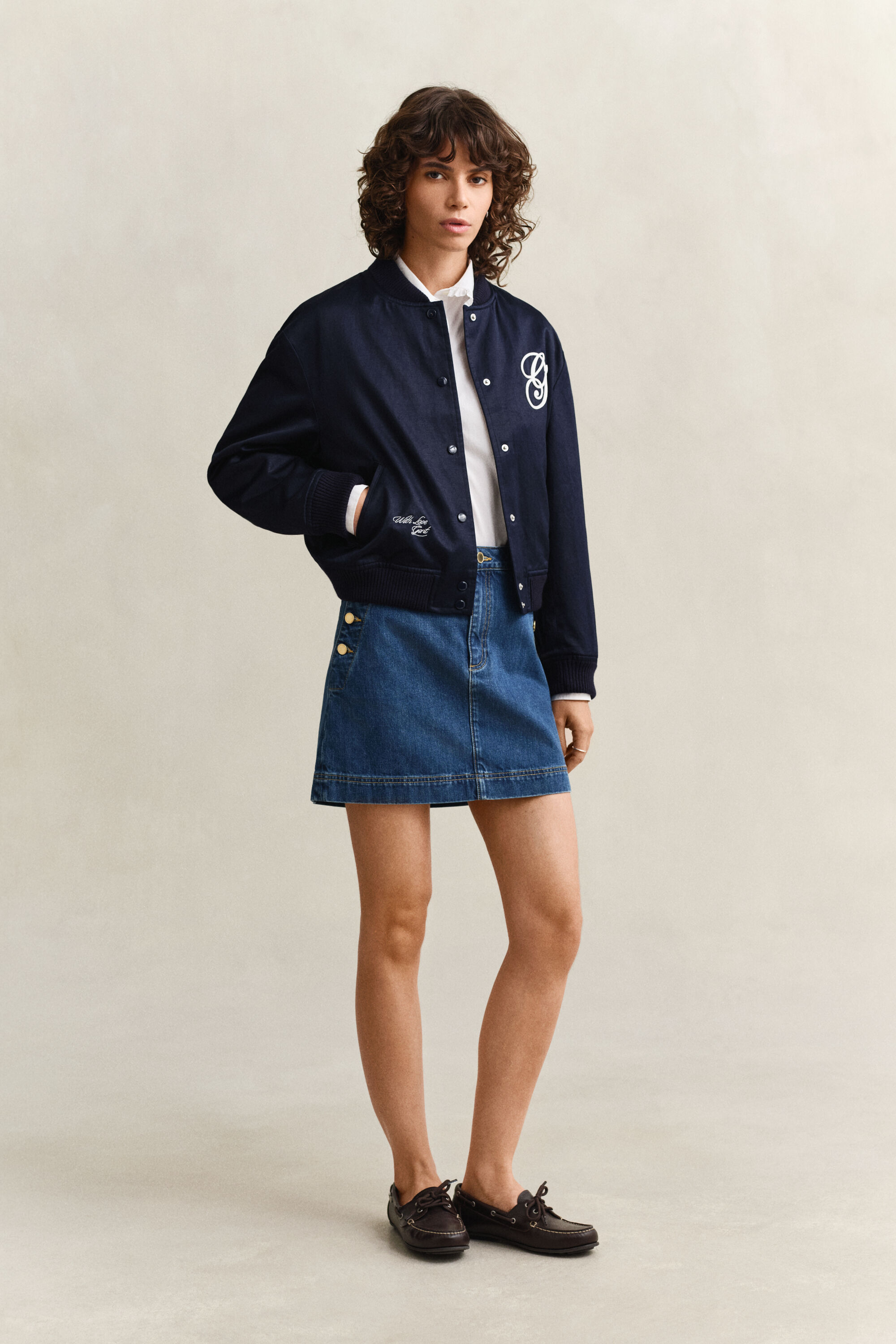 Chemise à volants en coton