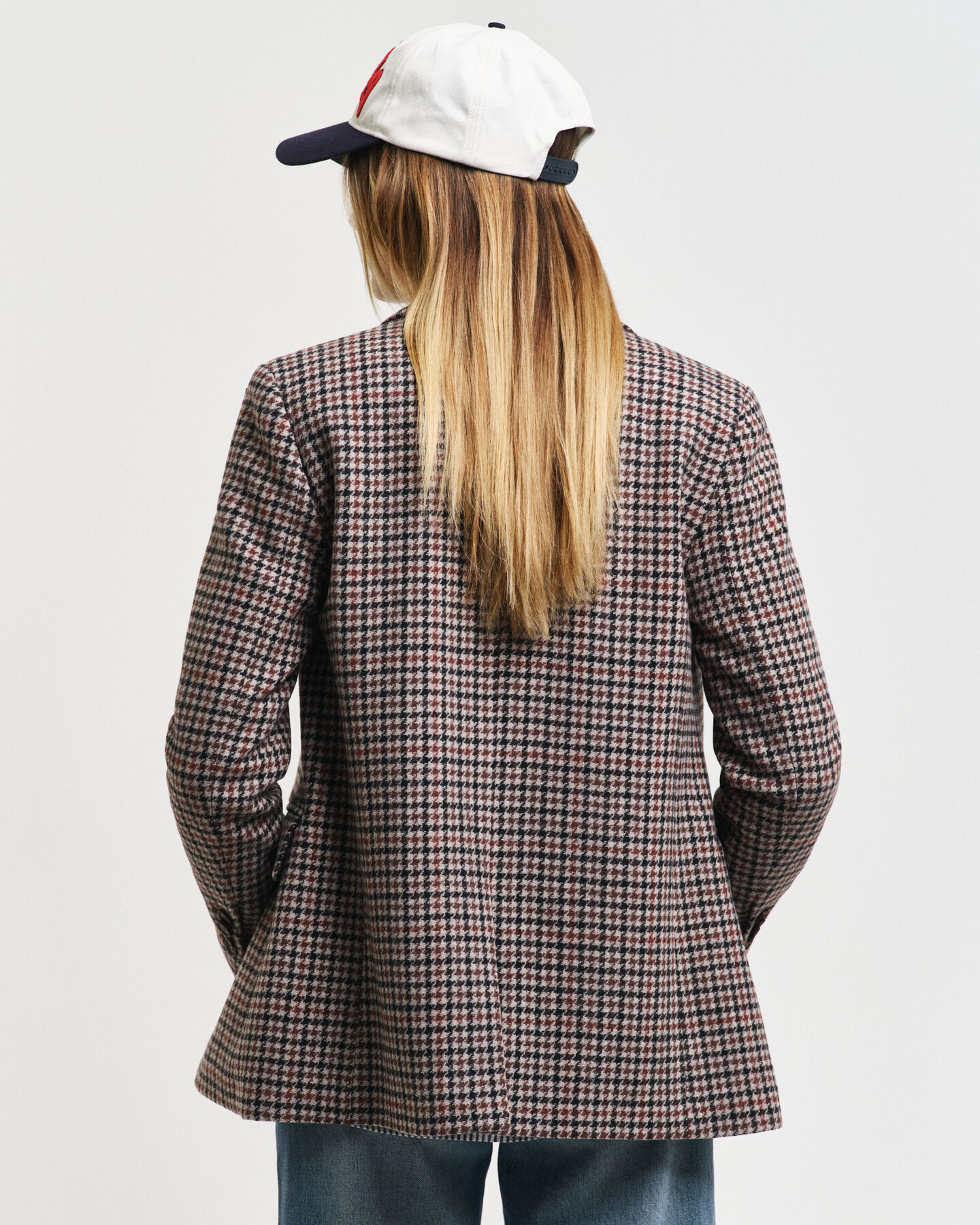 Veste blazer regular fit à motif pied-de-poule