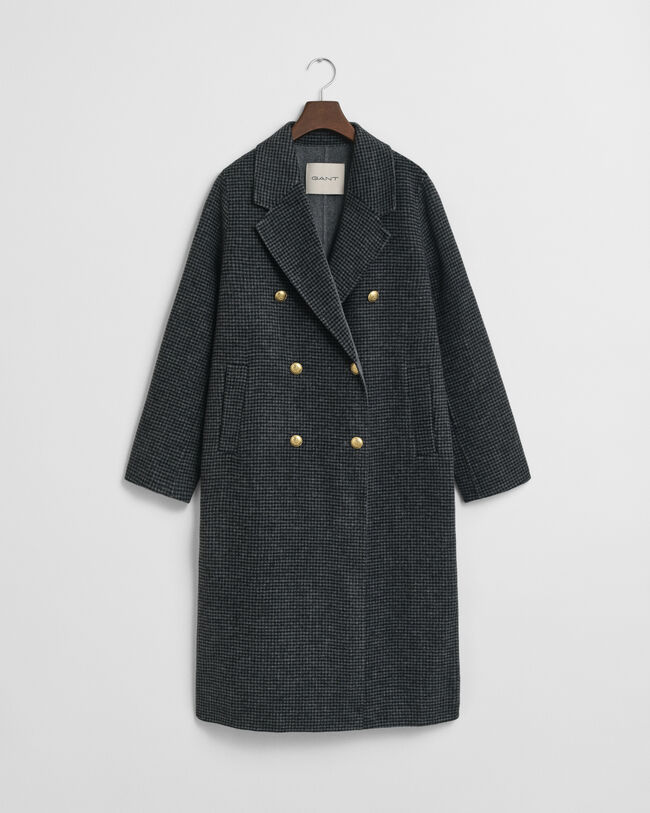 Manteau cousu main à carreaux