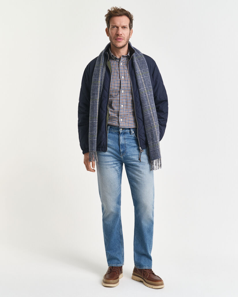 Regular Fit hemd van keperstof met Gingham-ruitje