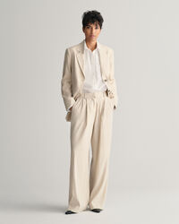 Relaxed Fit getailleerde broek van stretchlinnen