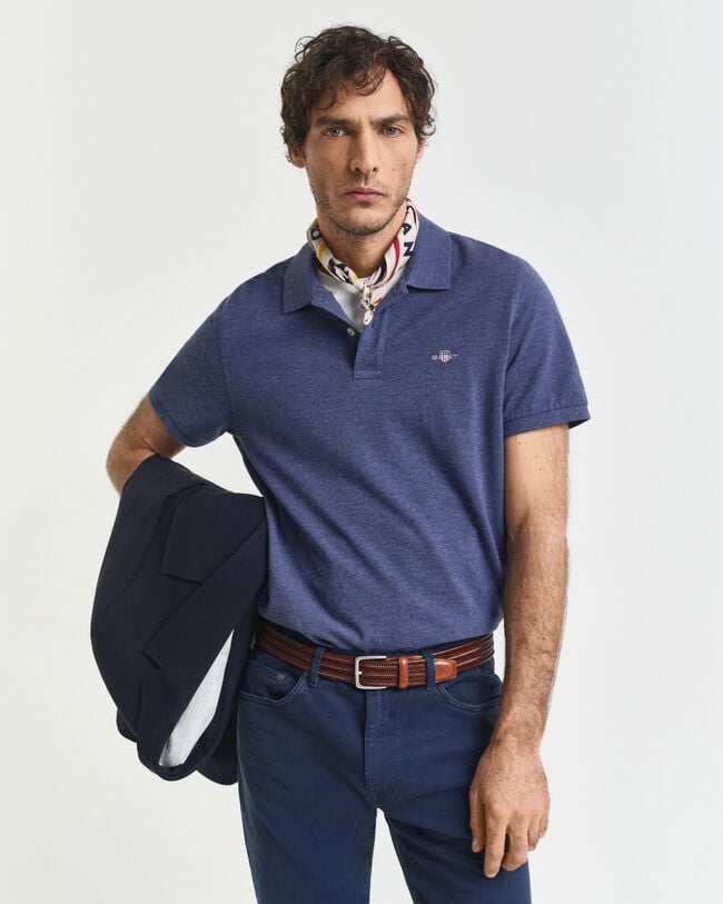 Regular Fit Shield piqué poloshirt