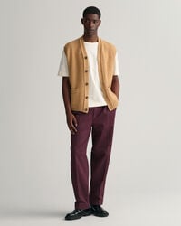 Zachte wollen spencer met knopen