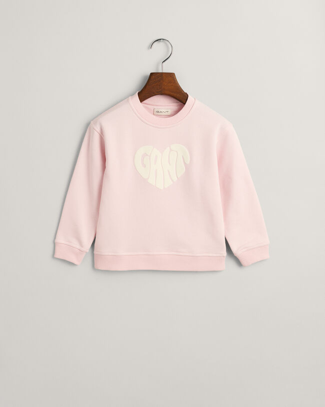 Girls Heart Graphic sweatshirt met ronde hals