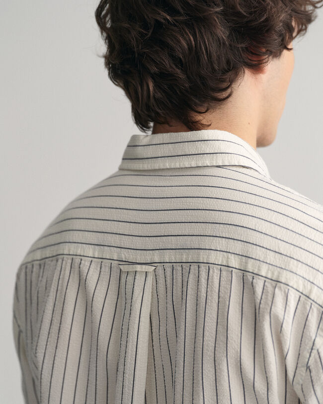 Relaxed Fit Seersucker Pinstripe hemd