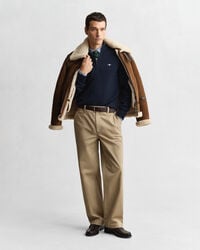 Pull en coton décontracté à demi-zip