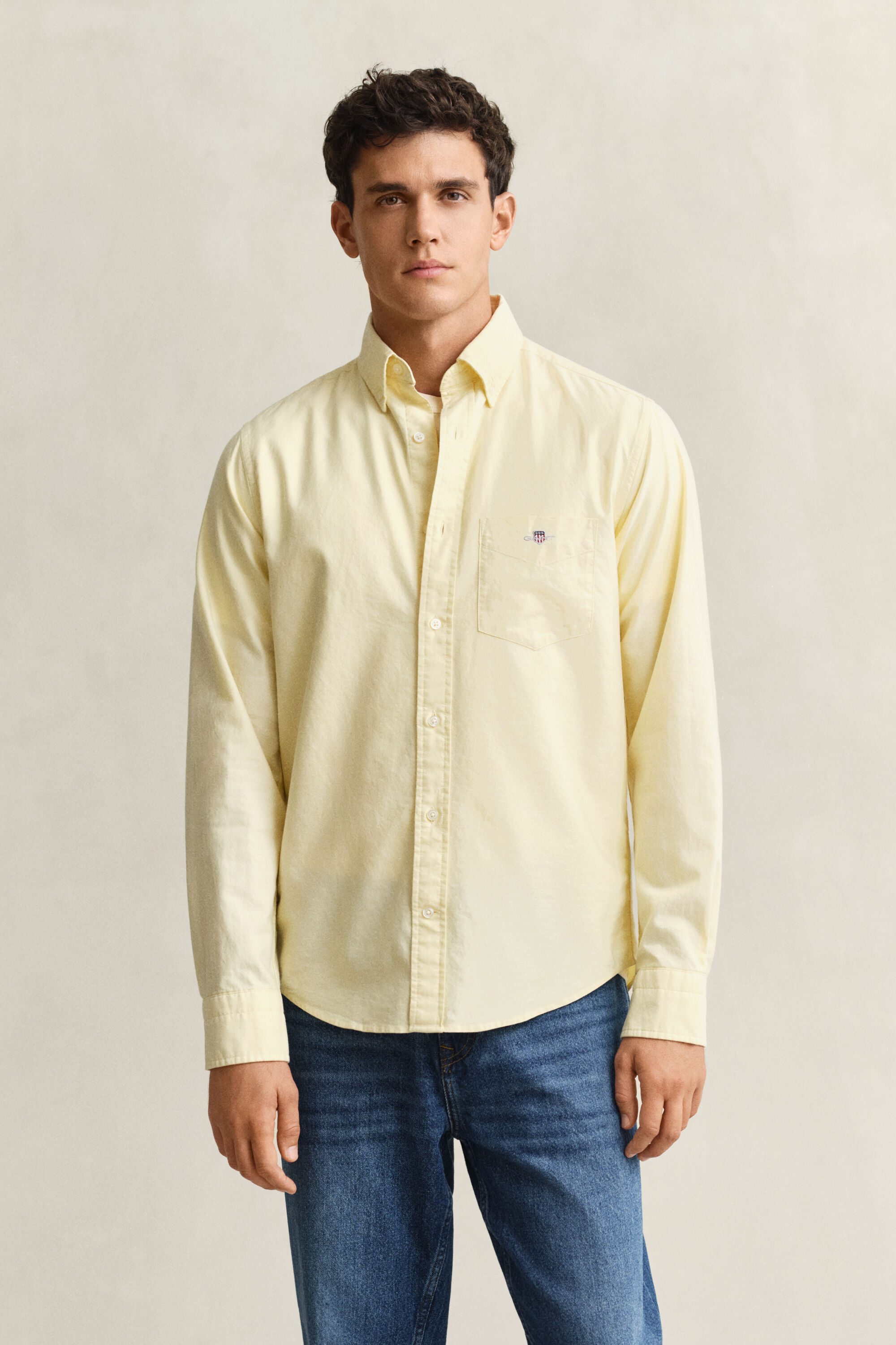 Chemise coupe regular en coton Oxford classique