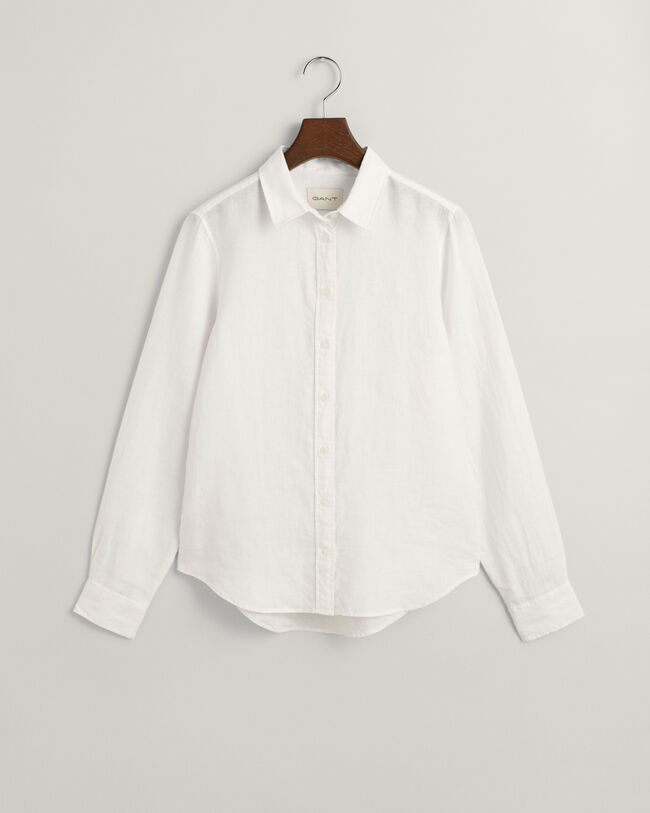 Regular Fit chambray hemd van linnen