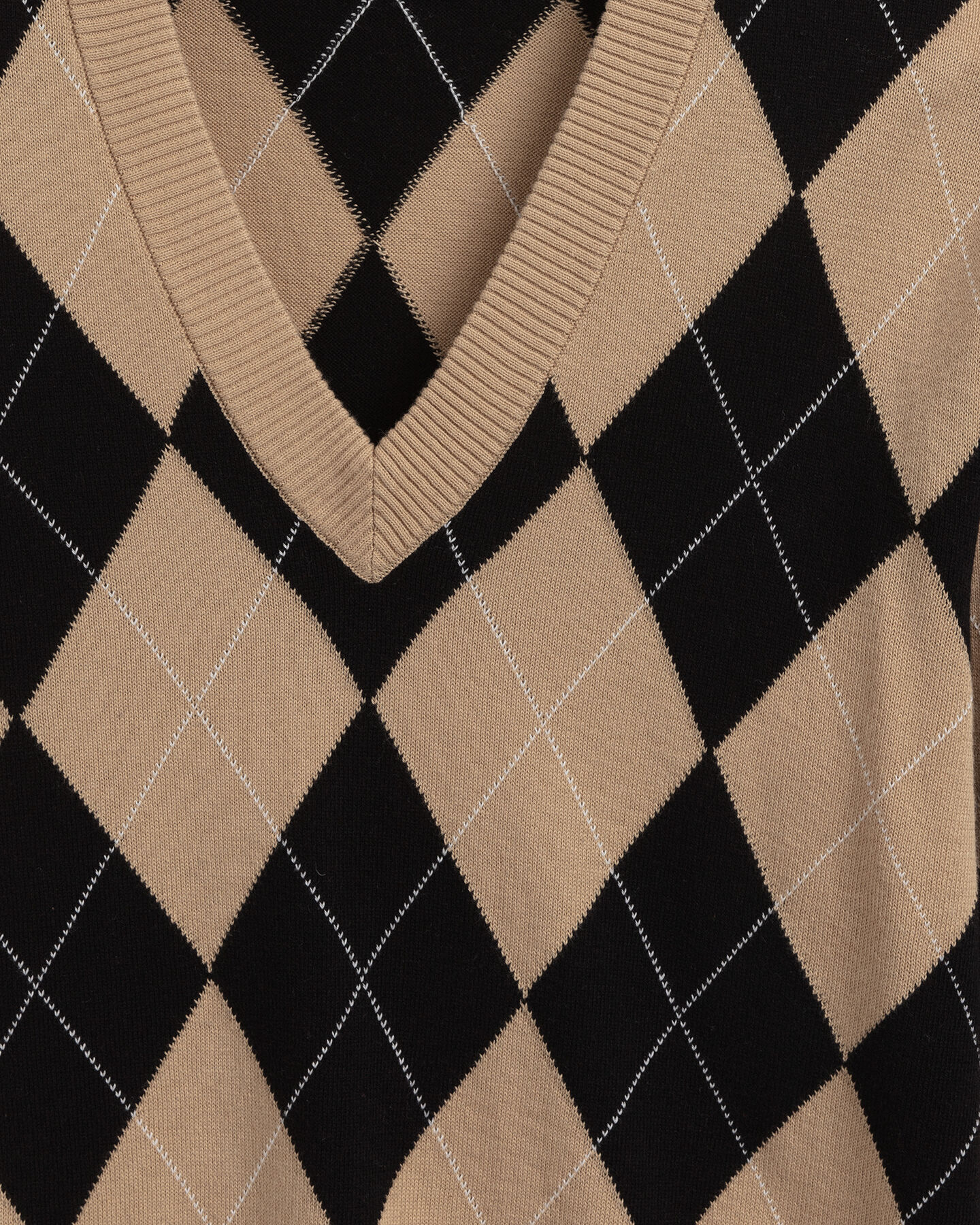 Argyle V-Neck Sweater