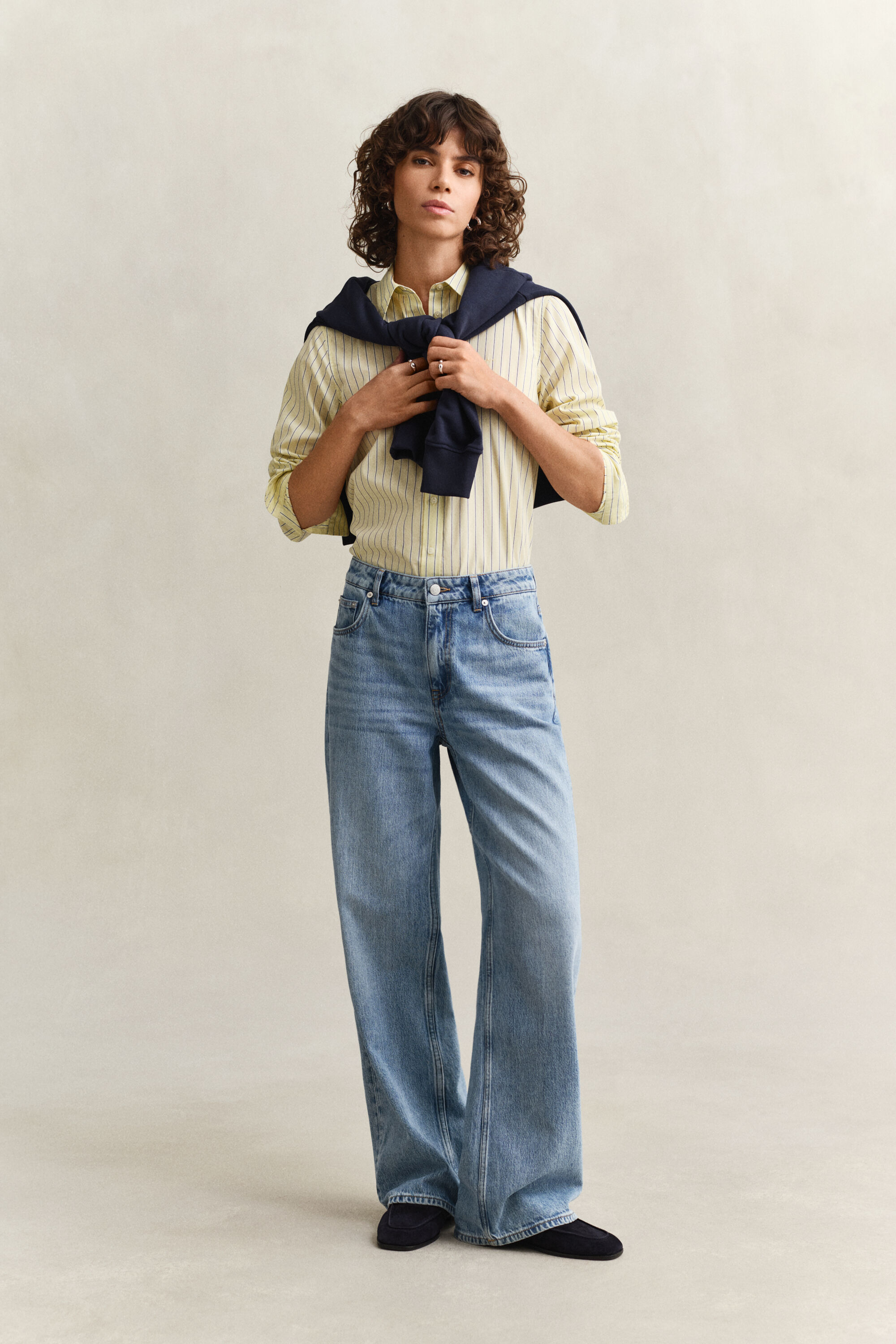 Regular Fit Classic overhemd met strepen van poplin