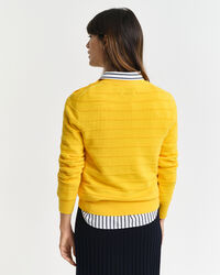 Pull ras du cou en coton Textured