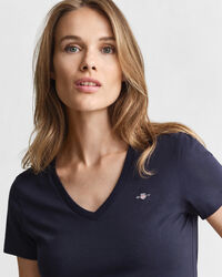 Shield T-shirt met V-hals