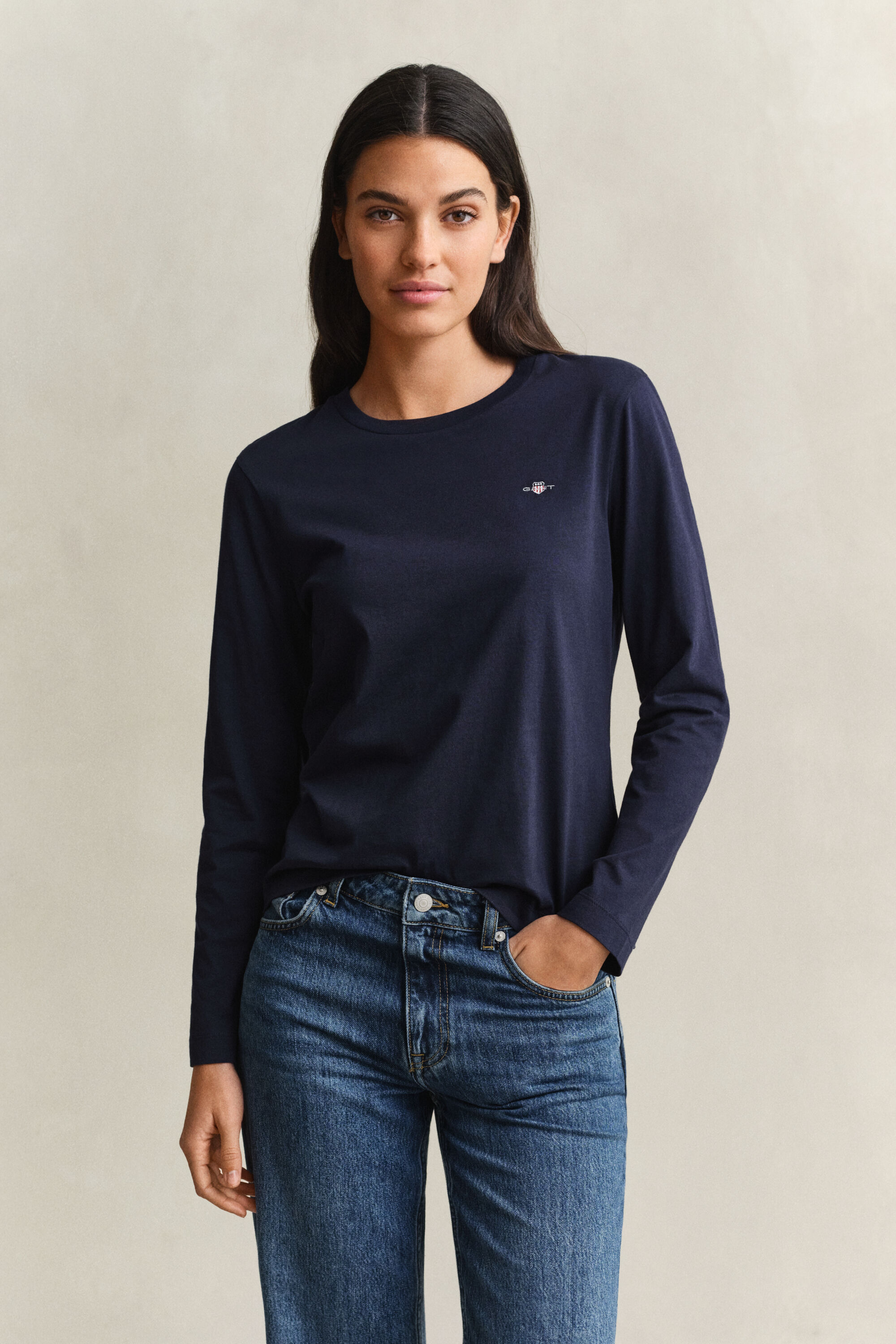T-shirt à manches longues avec écusson