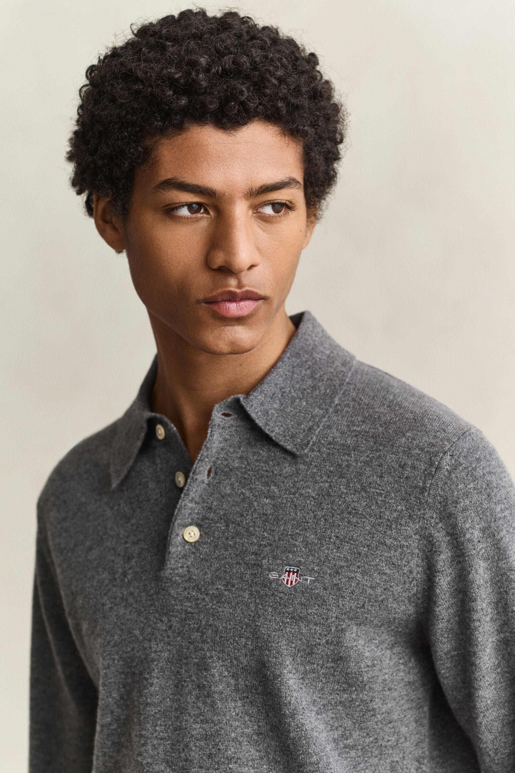 Pull polo en laine d'agneau ultrafine