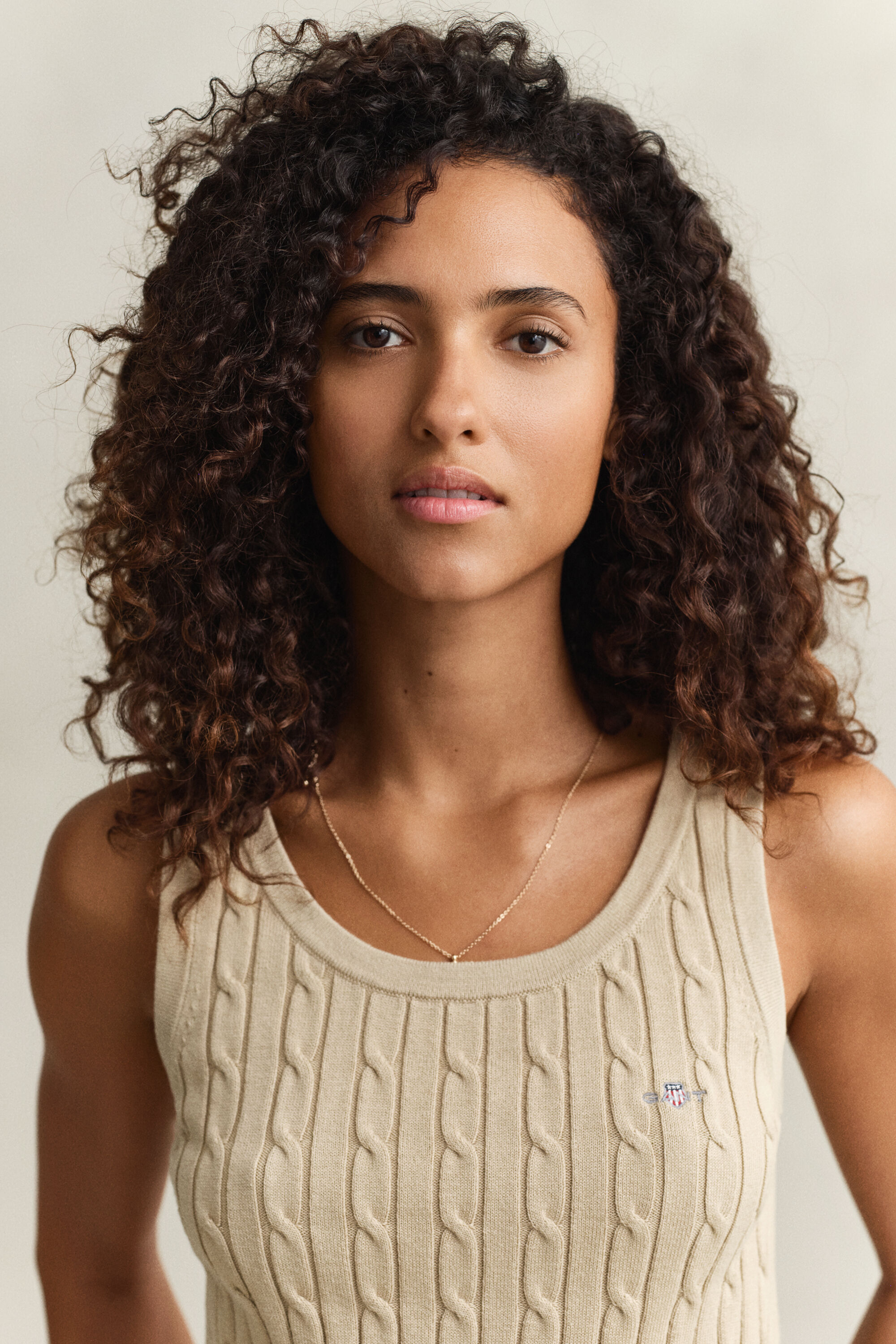 Kabelgebreide tanktop