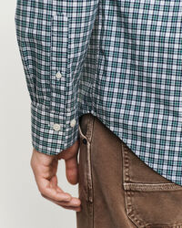 Regular Fit poplin hemd met klein ruitje