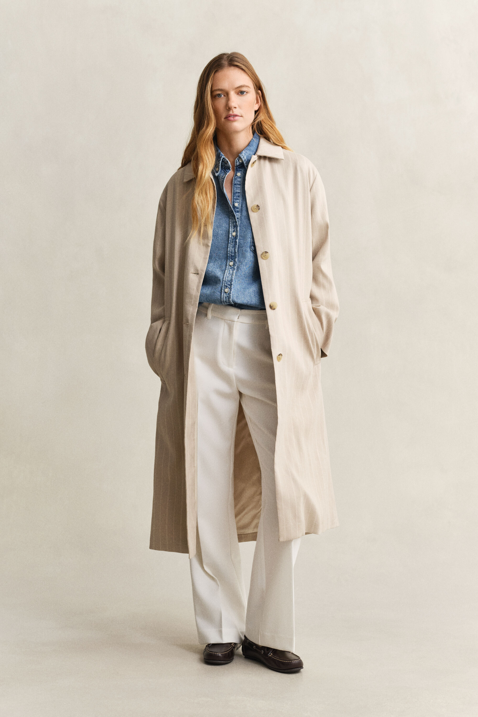 Denim overhemd met borduursel