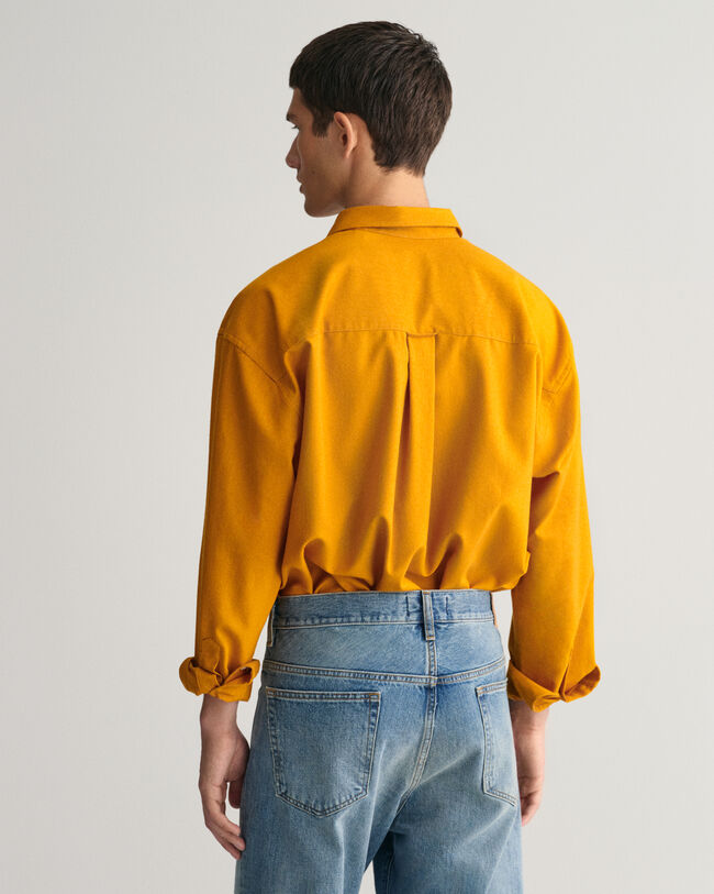 Chemise oversize en soie et laine mouchet&eacute;e