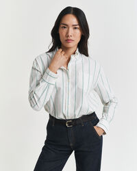 Relaxed Fit Classic Oxford-hemd met strepen