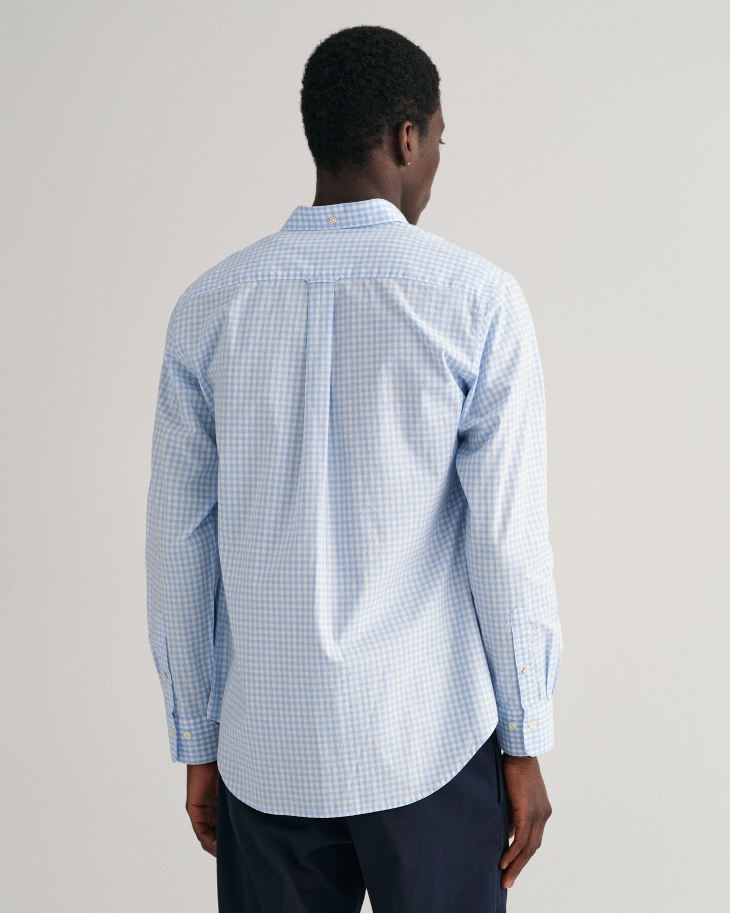 Regular Fit poplin hemd met Gingham-ruitje