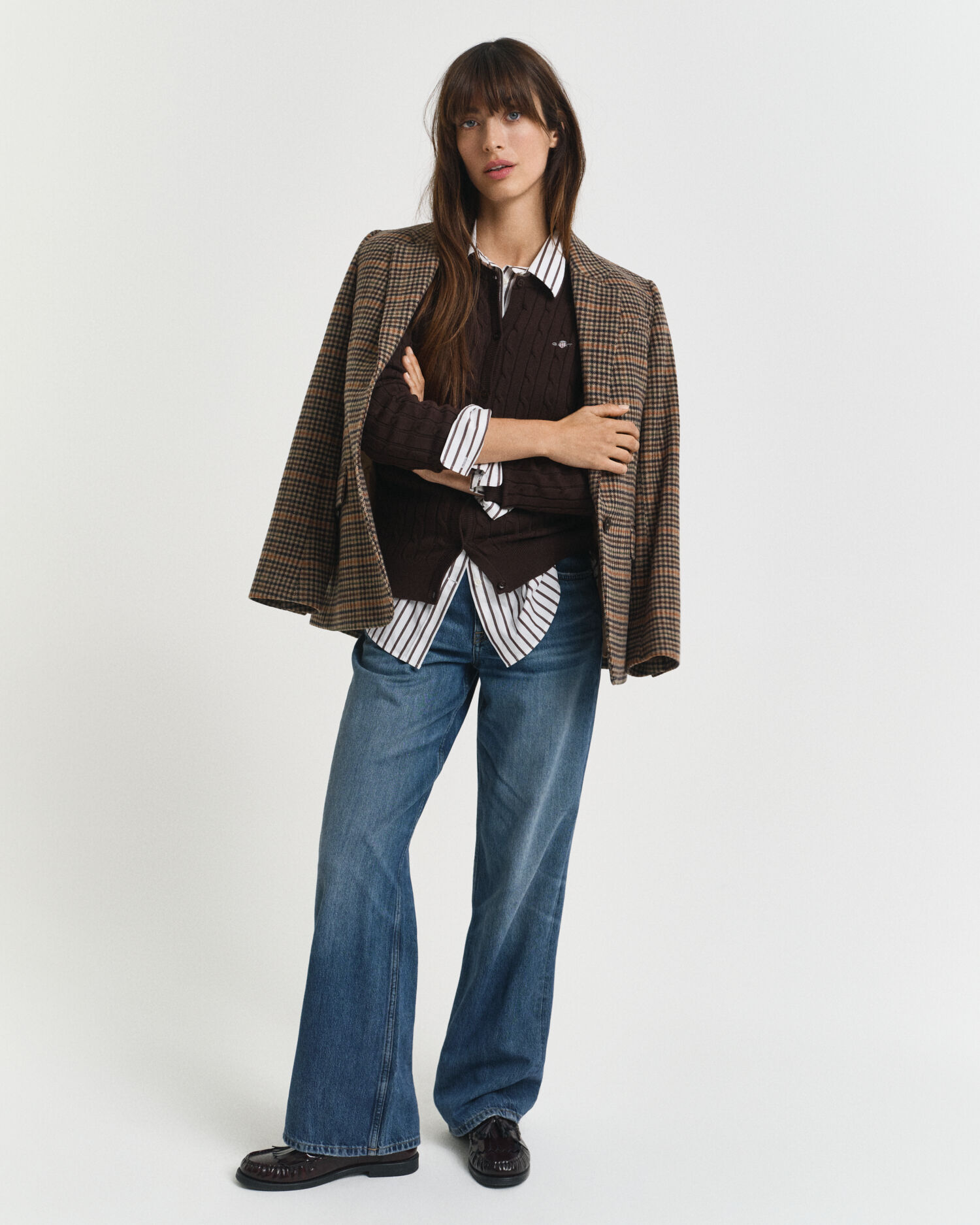 Cardigan en maille torsadée