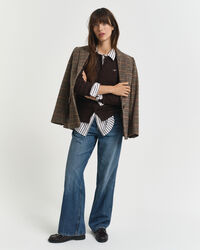 Cardigan en maille de coton stretch à torsades