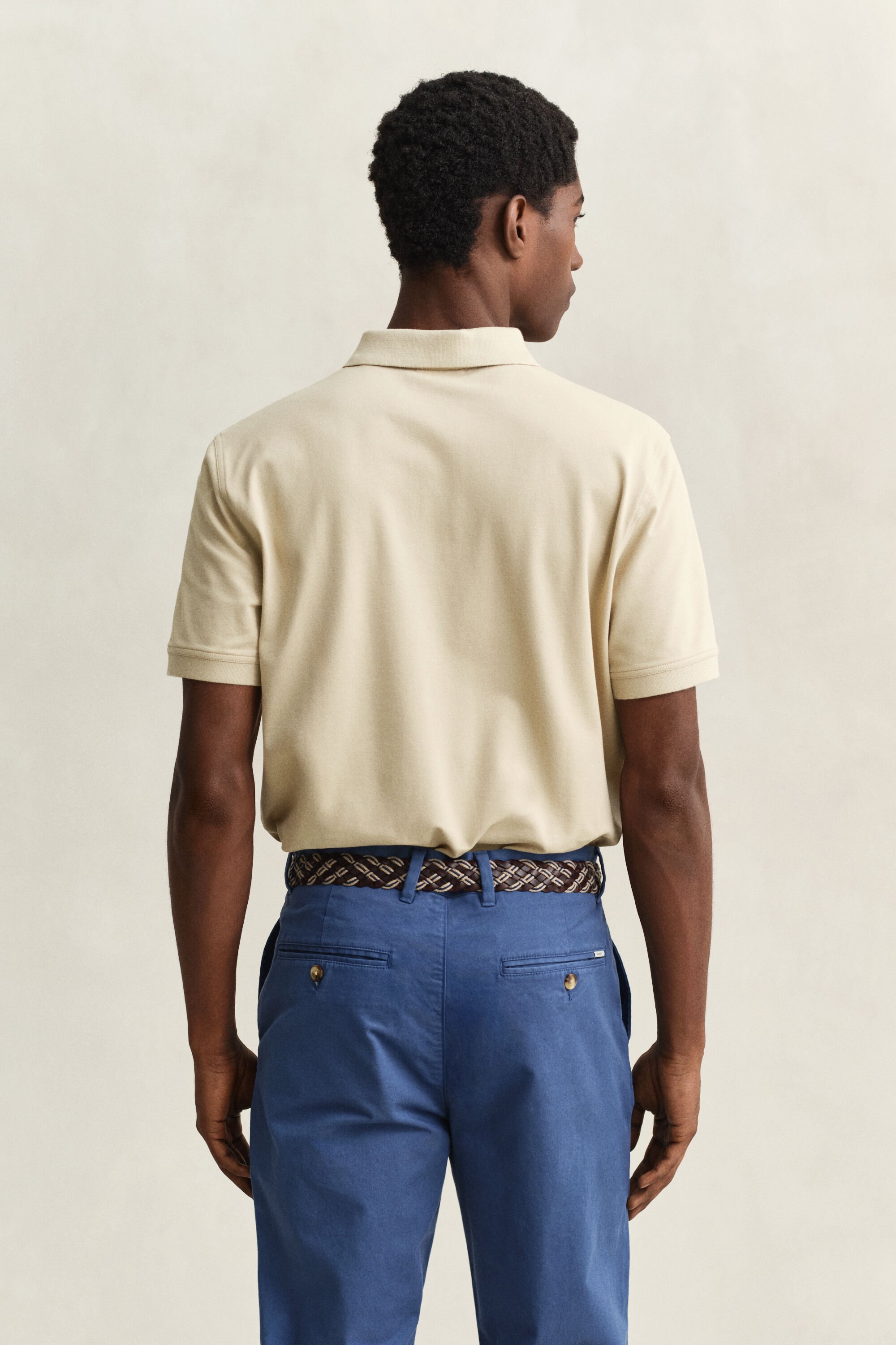 Piqué poloshirt met contrasterend detail