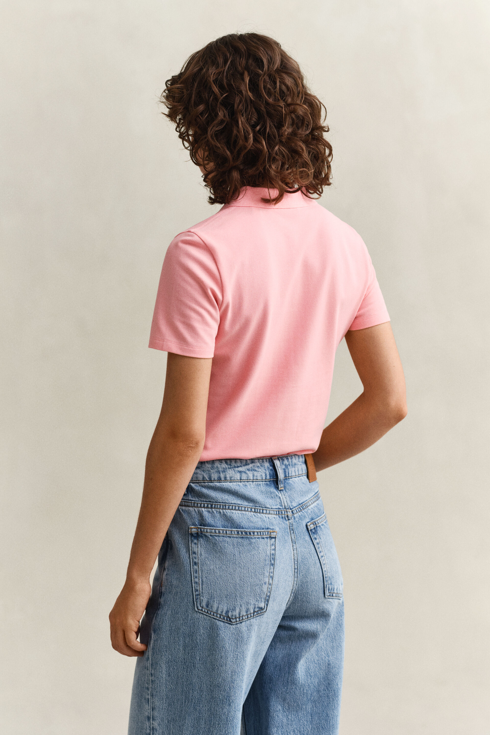 Slim Fit Shield piqué poloshirt