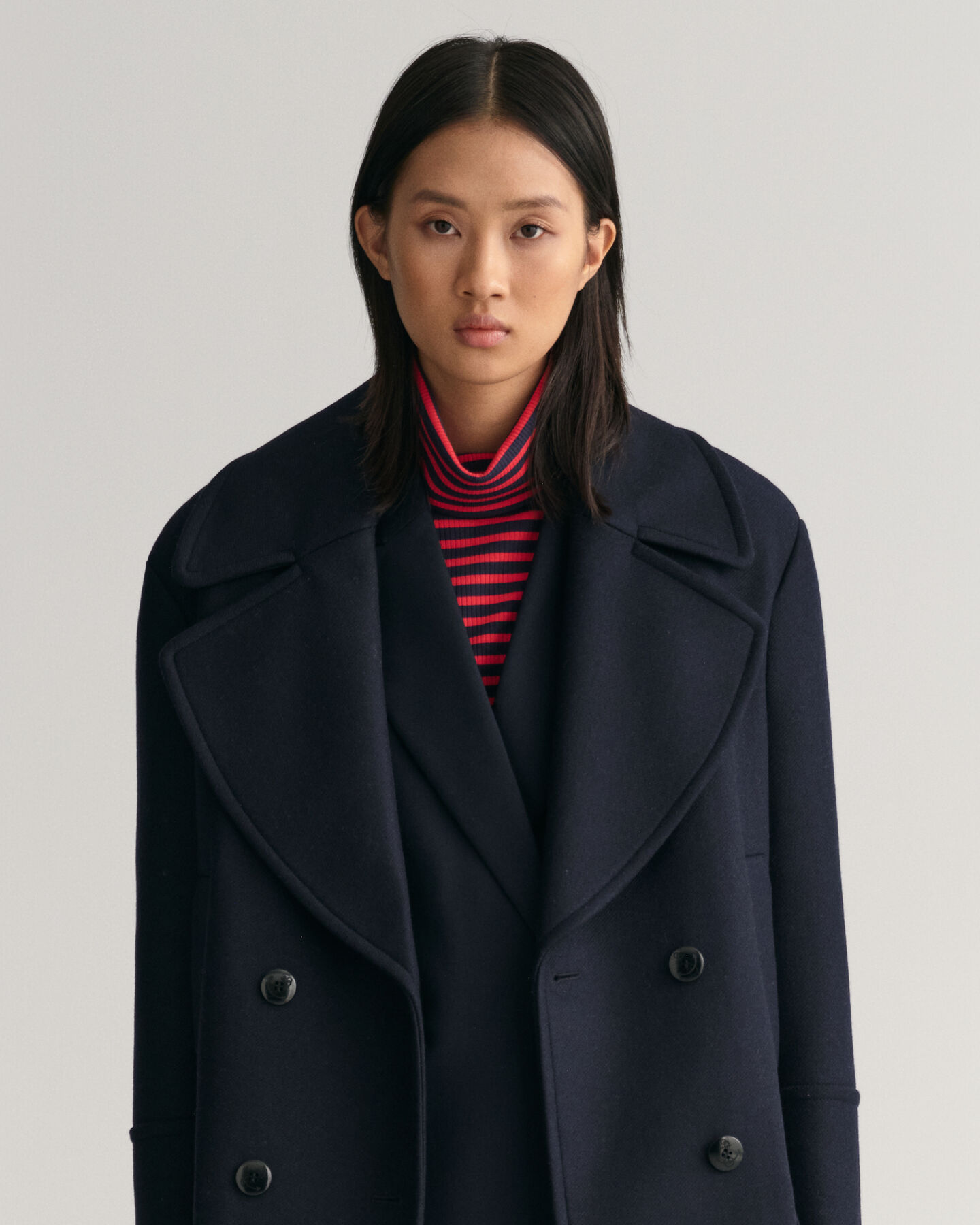 Caban en laine mélangée