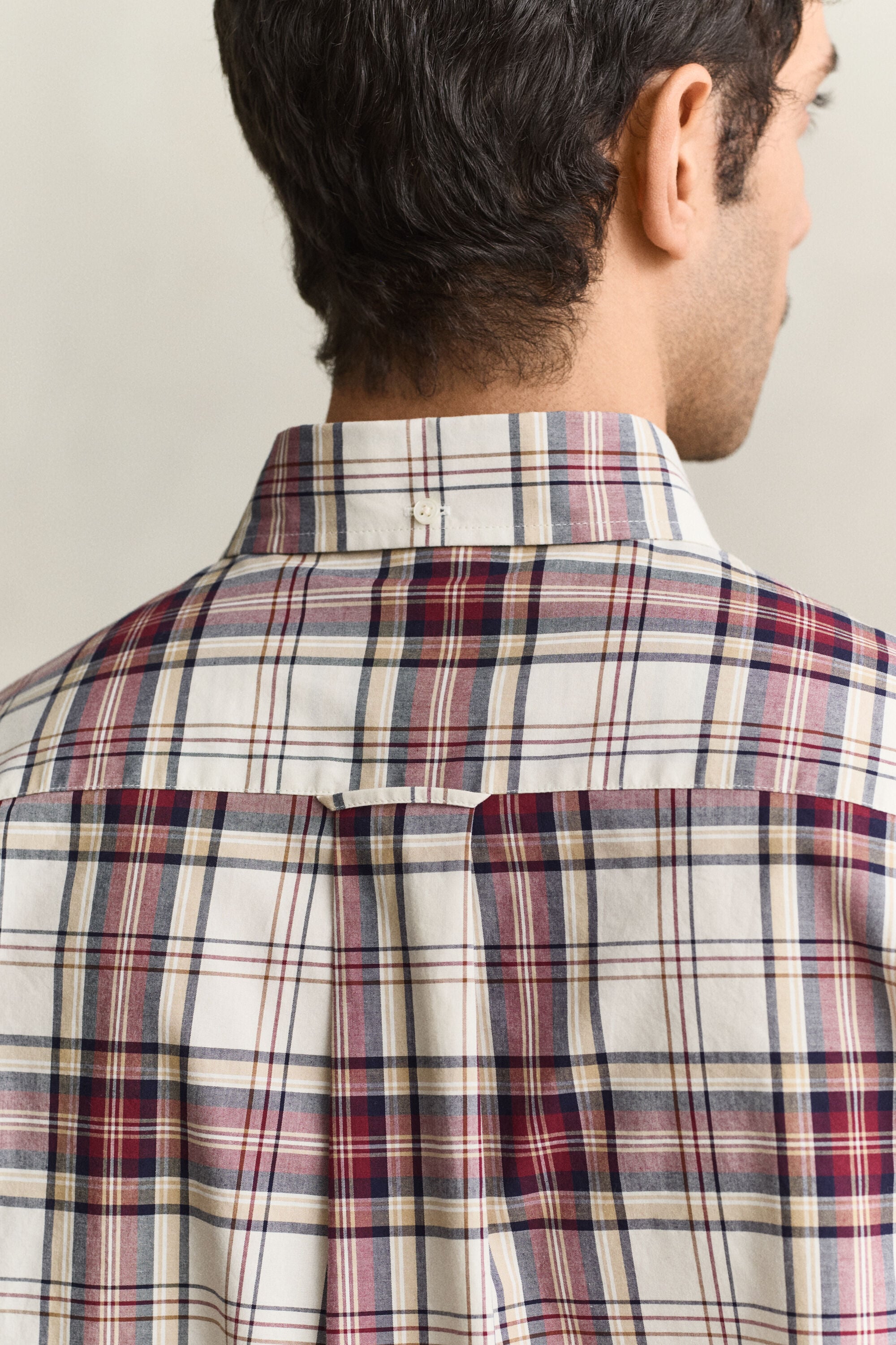 Geruit poplin hemd