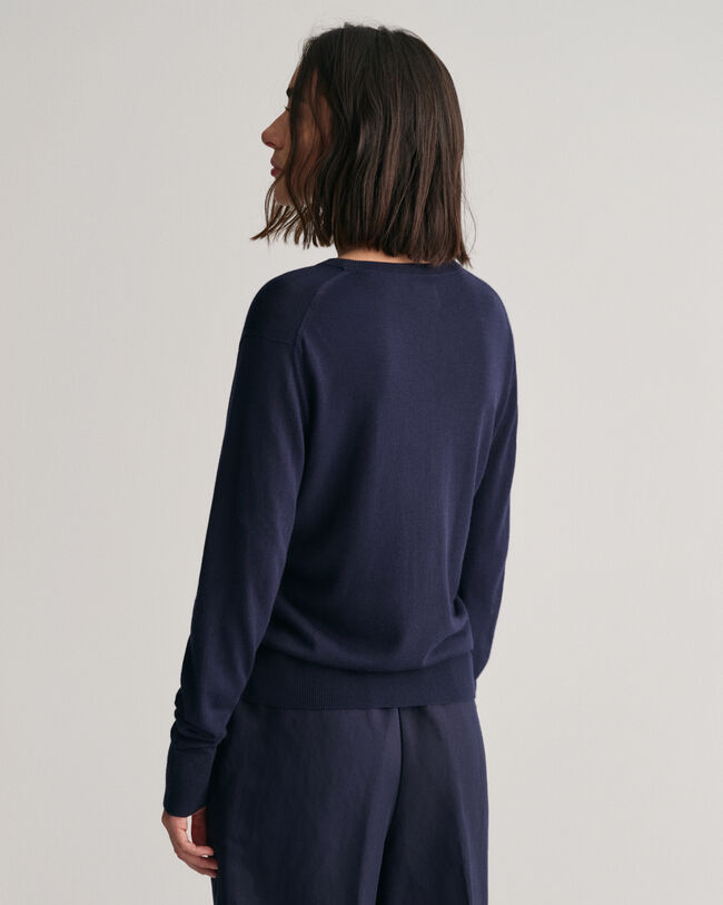 Fijngebreide trui met ronde hals