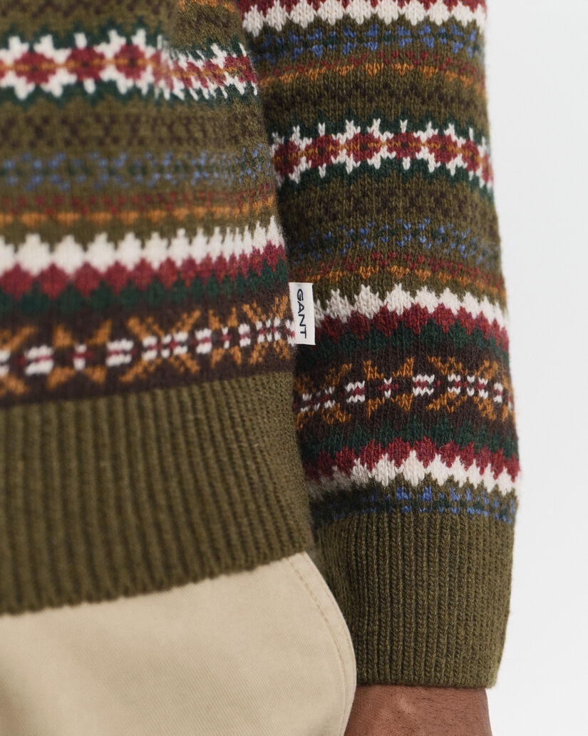 Fair Isle trui met ronde hals
