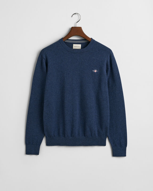 Pull col rond en coton classique