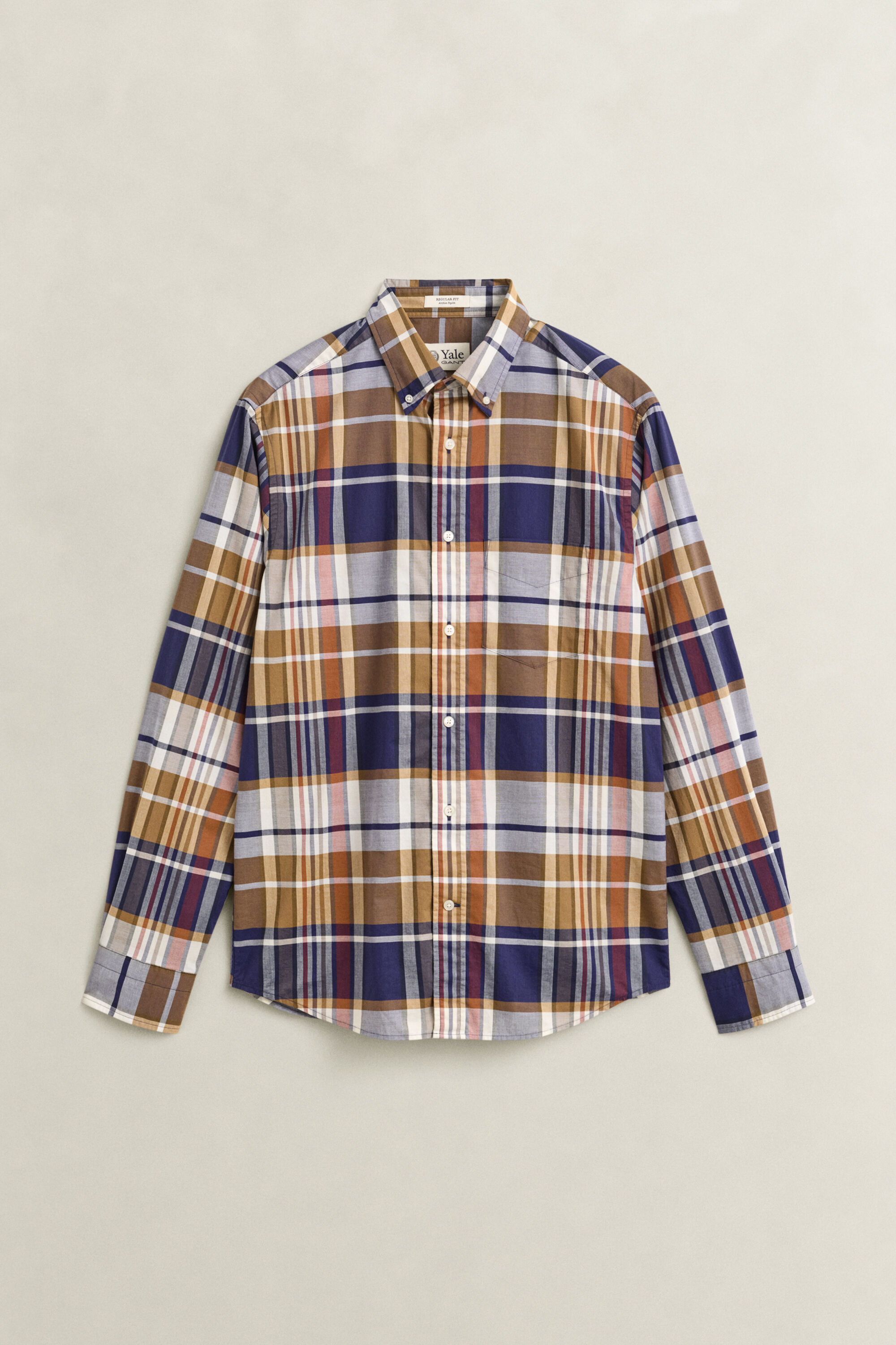 Gant x Yale geruit poplin overhemd