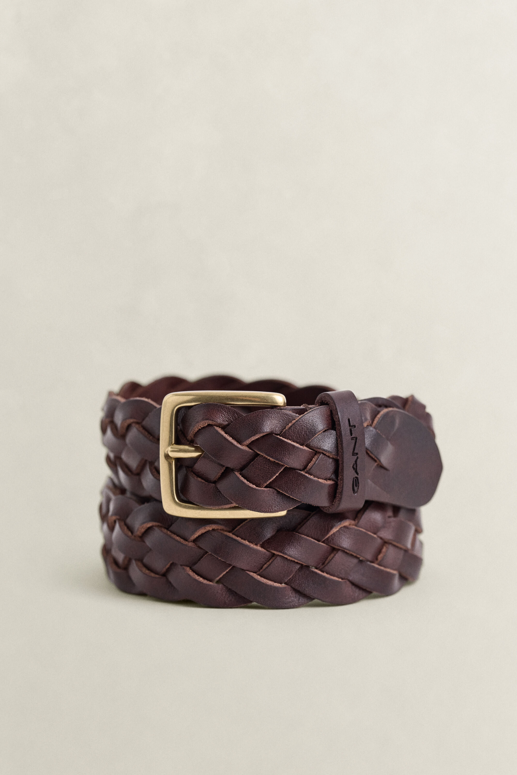 Ceinture en cuir tressé
