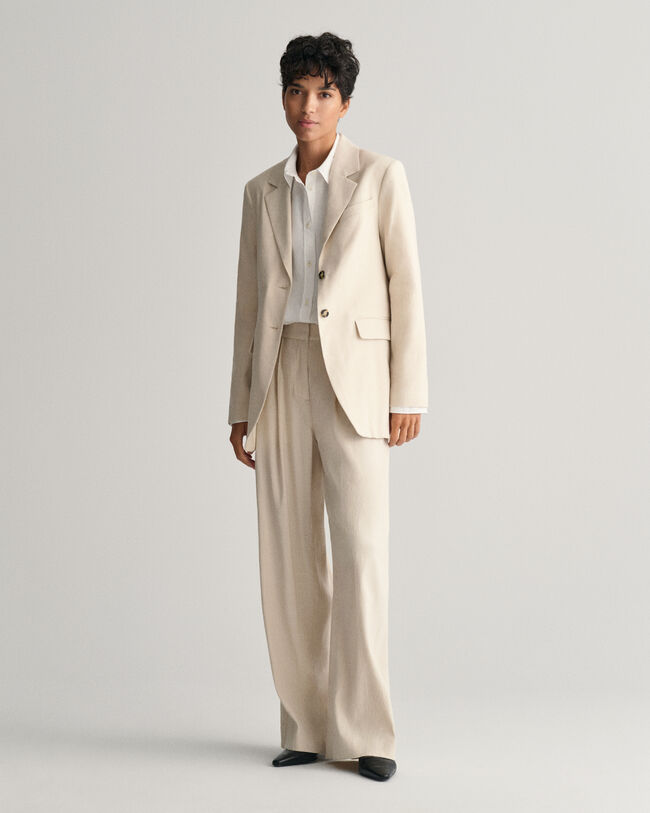 Veste blazer en lin stretch regular fit