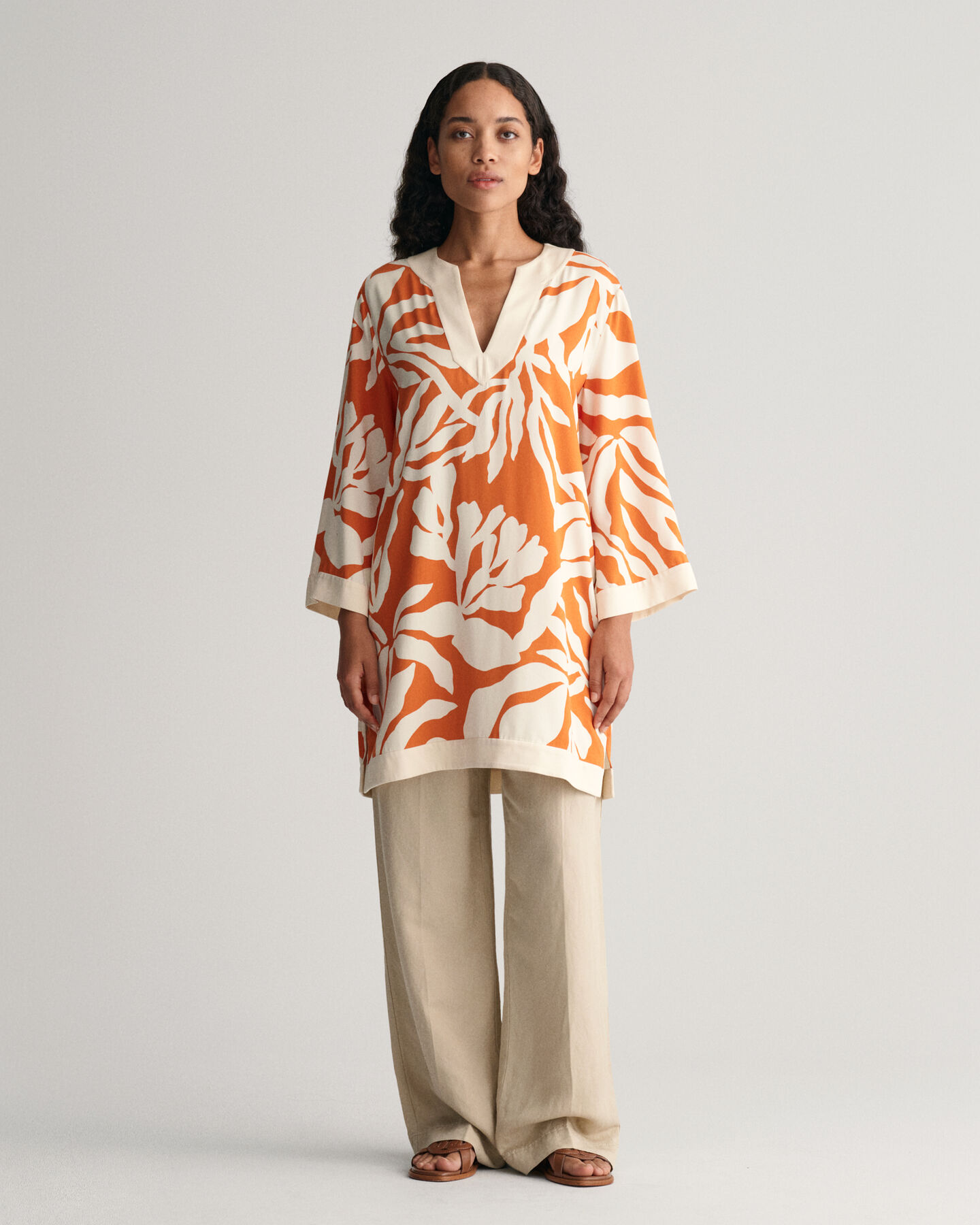 Caftan Palm Print