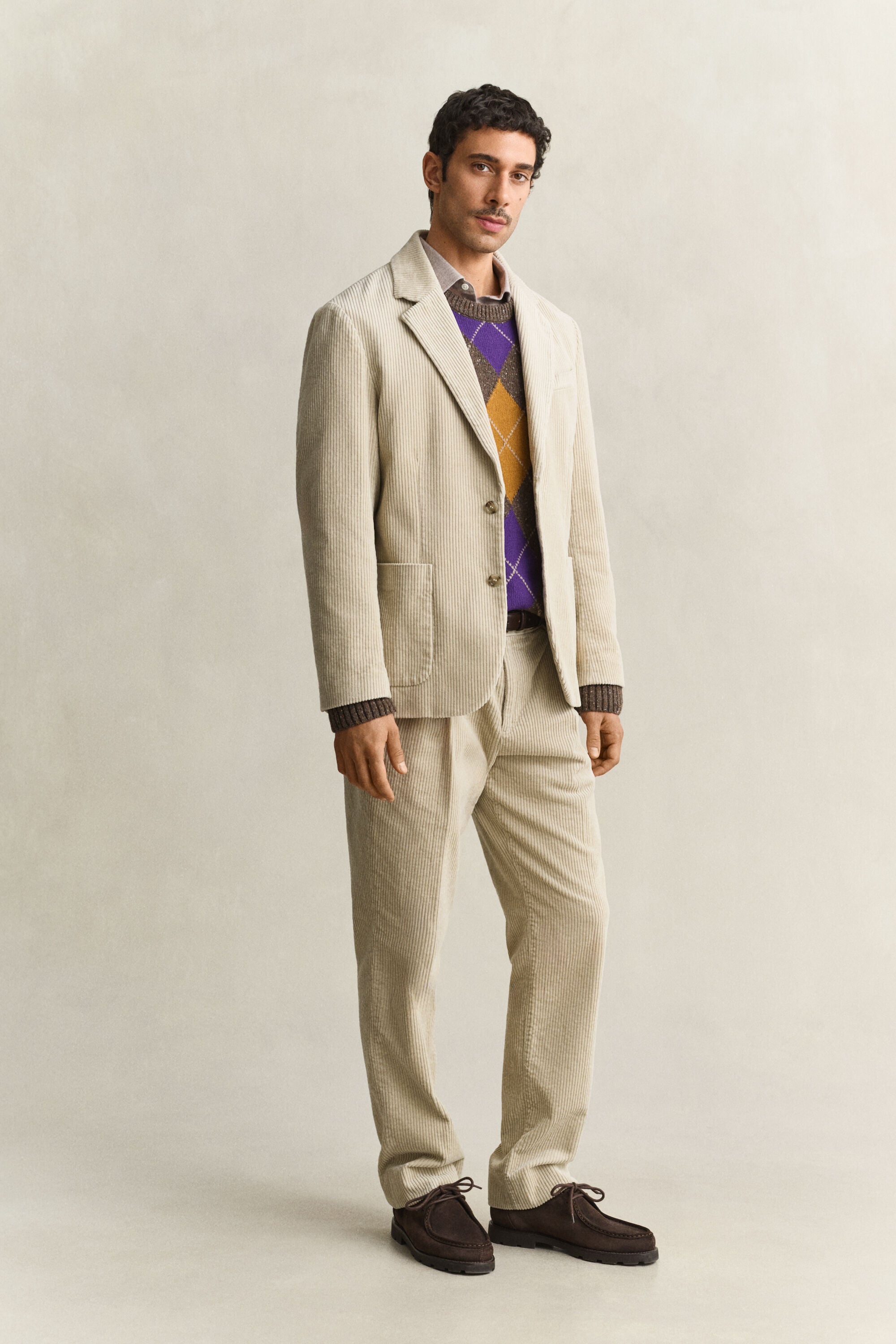 Veste de costume en velours côtelé