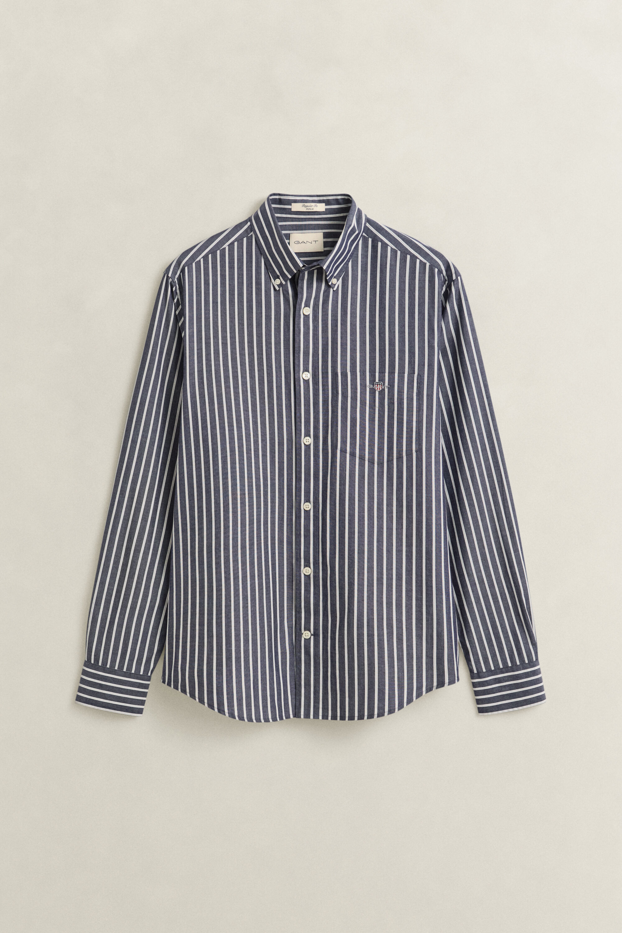 Poplin hemd met strepen