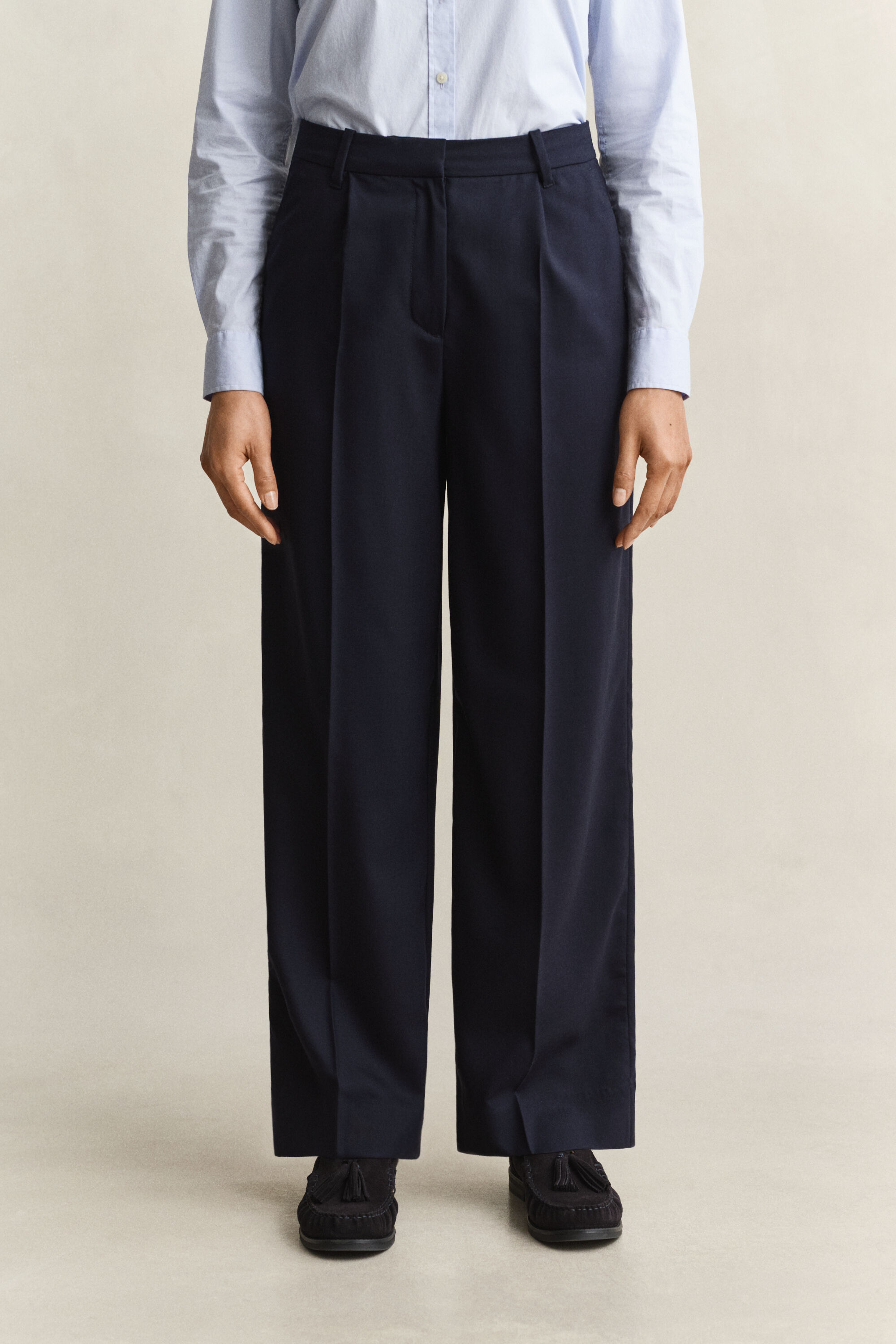 Geklede broek van wolmix