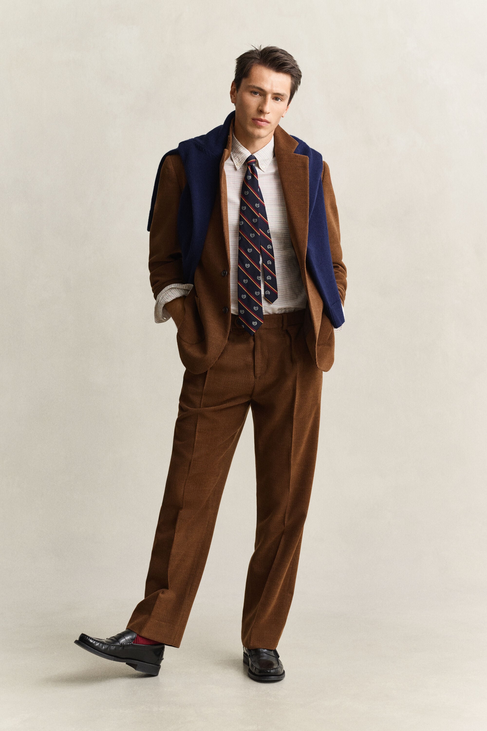 Veste blazer en velours côtelé de laine Gant x Yale