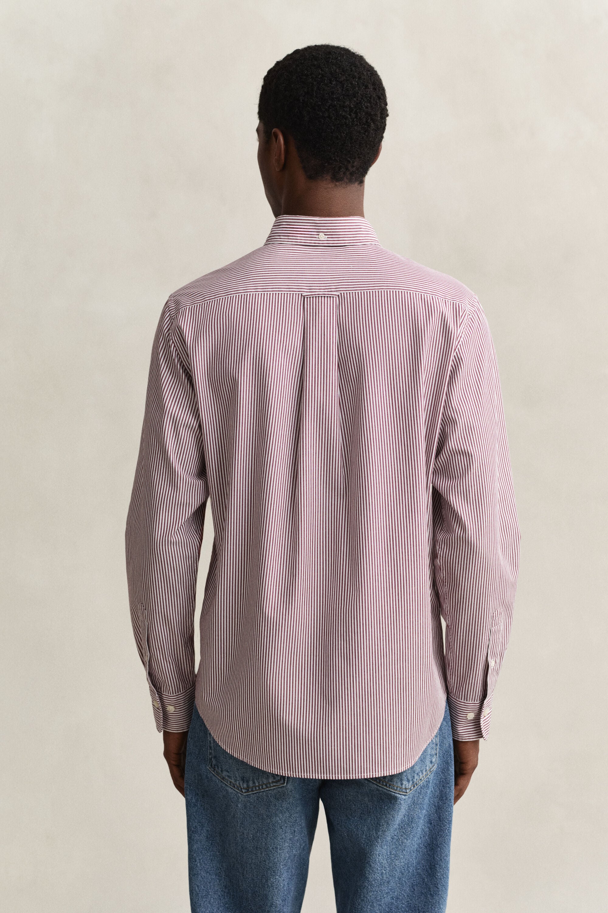 Classic Regular gestreept poplin hemd