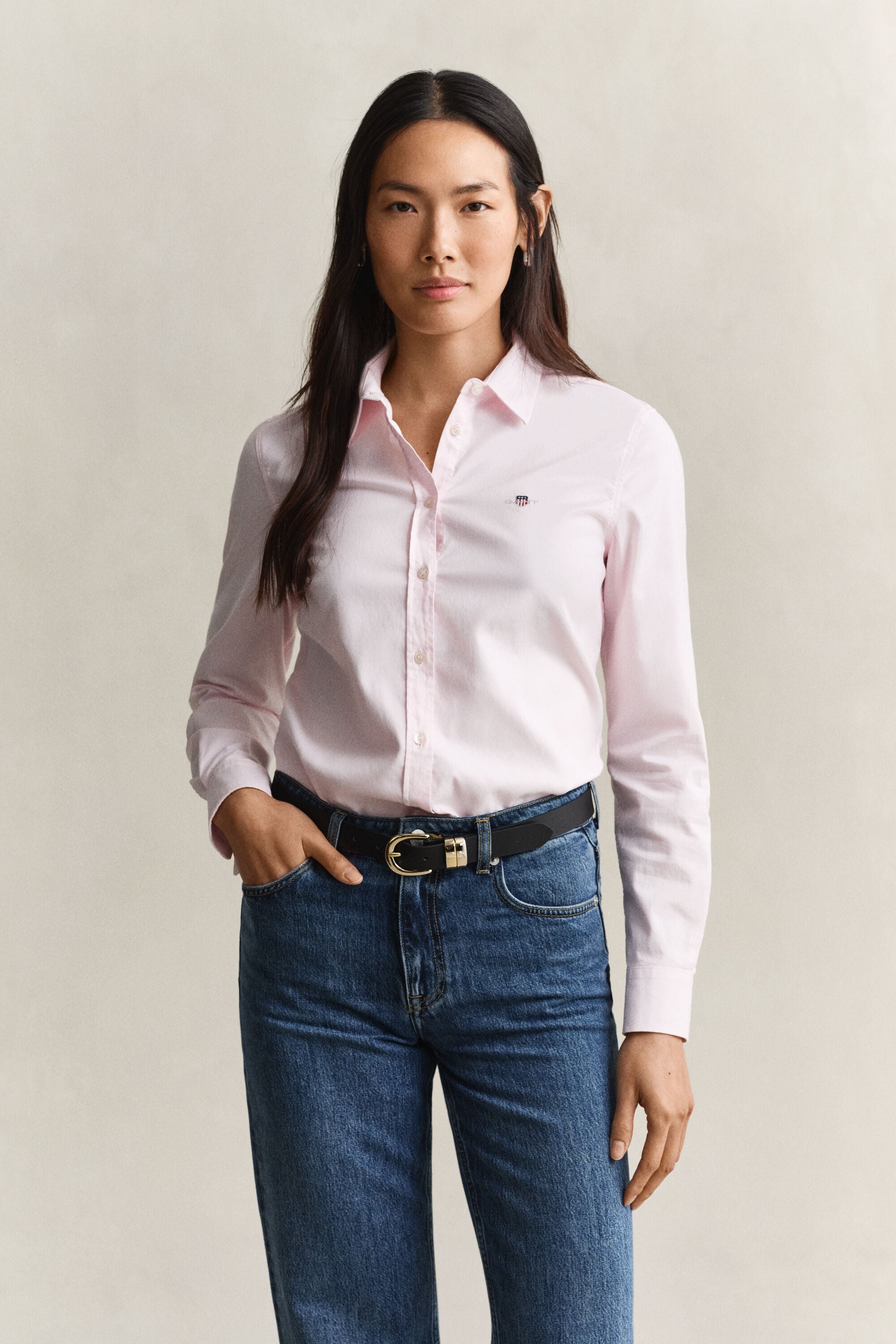 Classic Slim Oxford-hemd met stretch