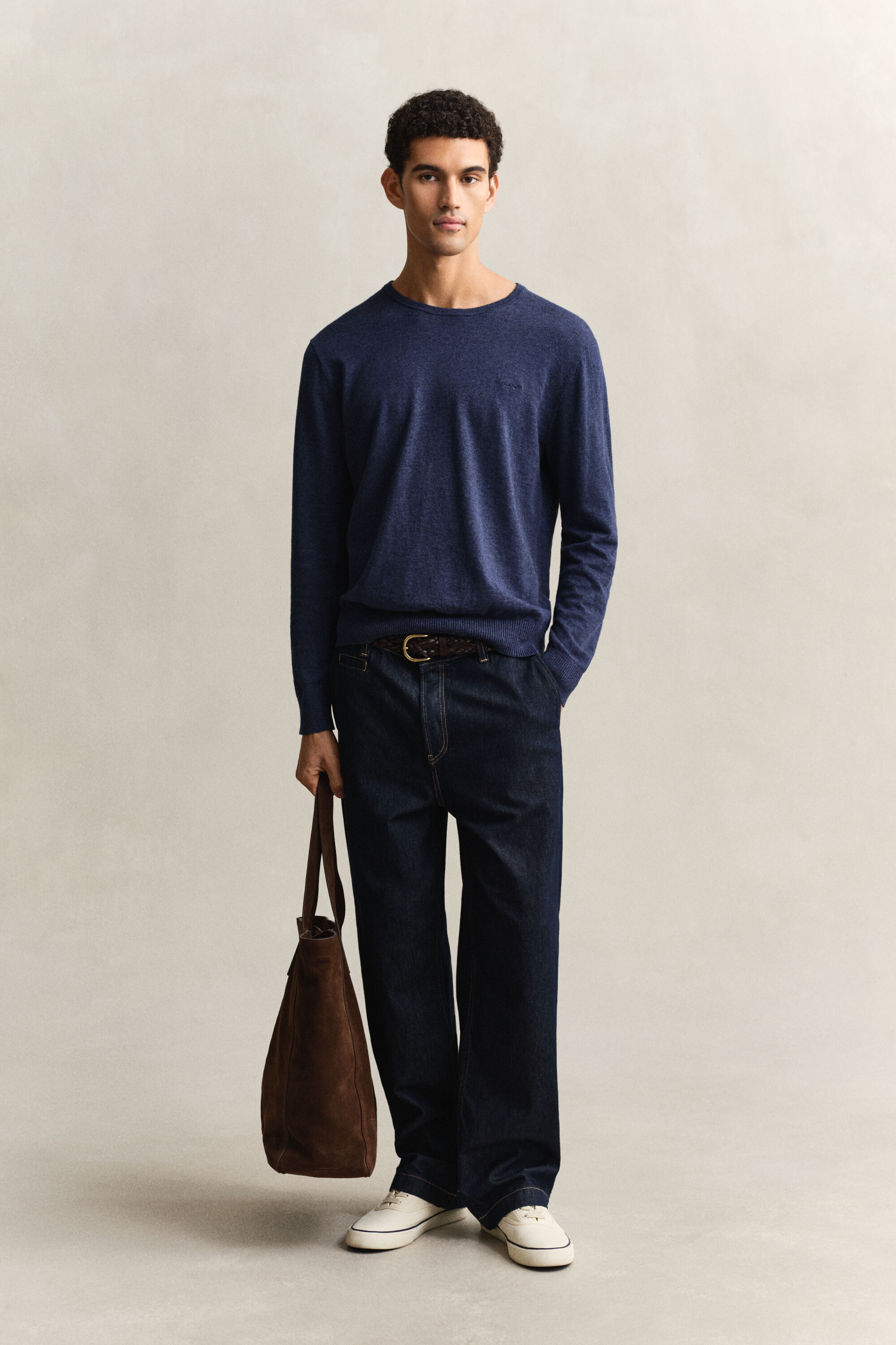 Trui van ruwe katoenmix