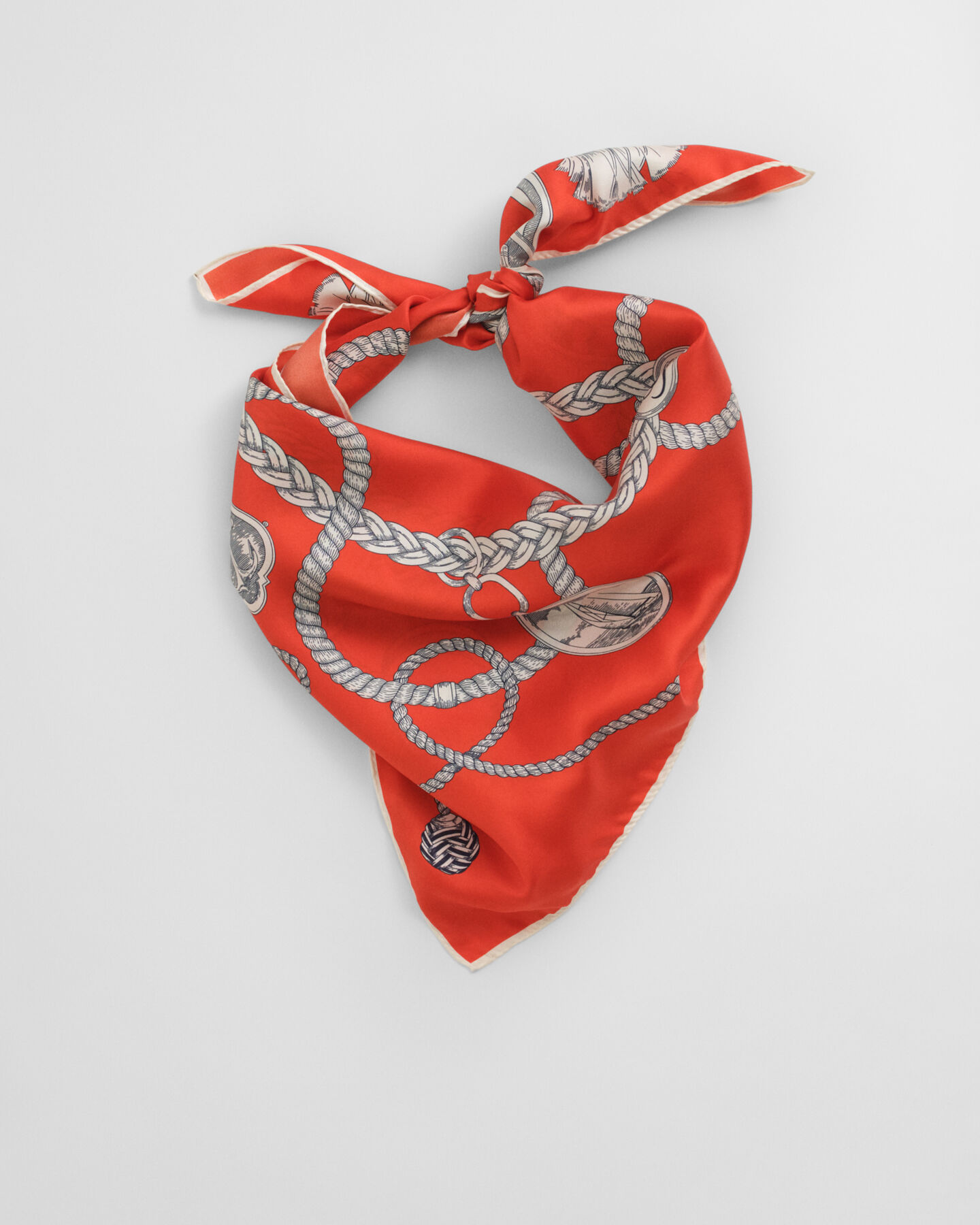 Foulard en soie à imprimé nautique